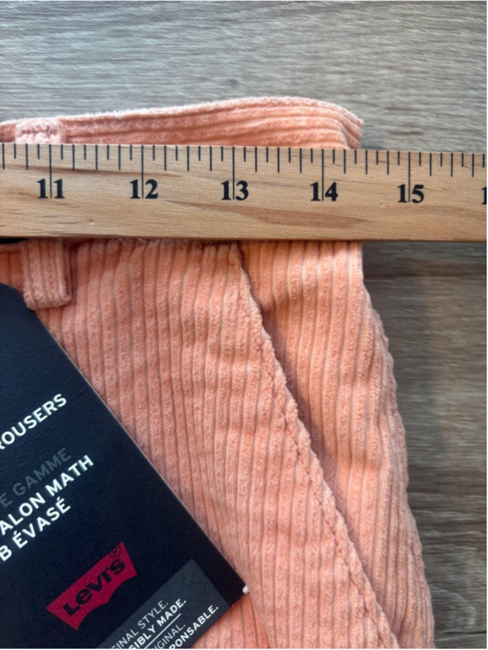 NWT Levi's Premium Math Club Flare Corduroy High Rise Trousers Women’s Size 28 - Picture 6 of 9